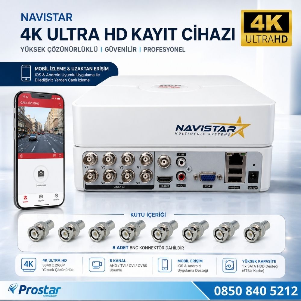 8 Kanal Ekonomik Mobil Dvr Kayıt Cihazı Uzaktan İzleme Destekli Hdmi Vga Çıkılşlı