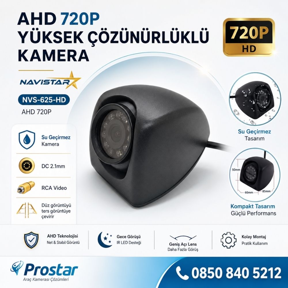 AHD 720P Metal kasa 3 MP Lensli Gece Görüşlü AV girişli HD Kamera