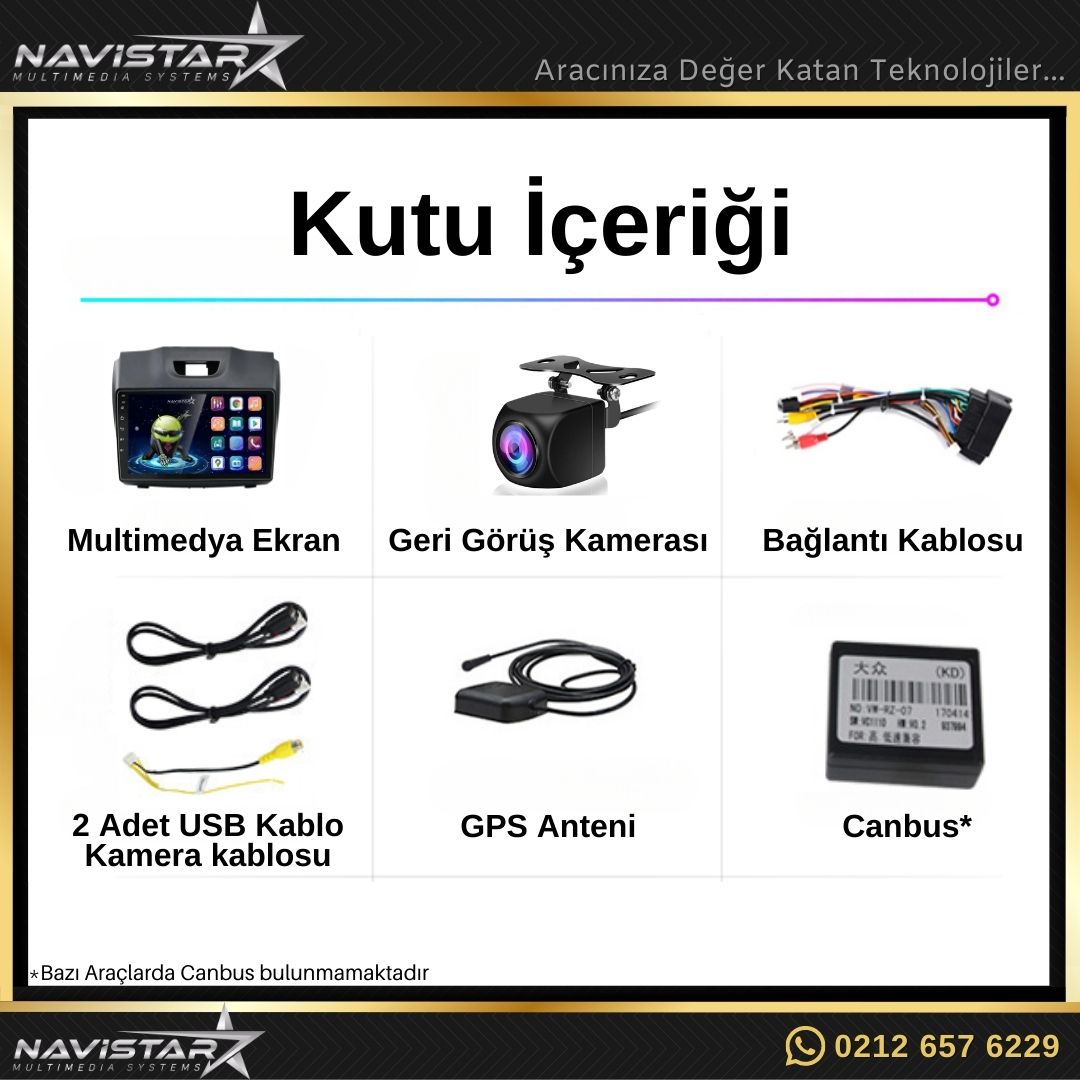 Isuzu DMax 2012-2014 Model 2GB + 64GB Android 13 Kablosuz Carplay Navigasyon Multimedya Sistemi