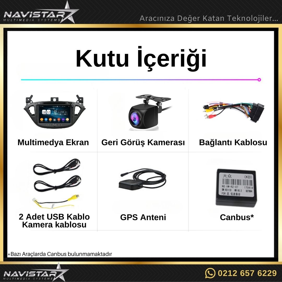 Opel Corsa 2017-2019 Model 2+64GB Android 13 Kablosuz Carplay Navigasyon Multimedya Sistemi