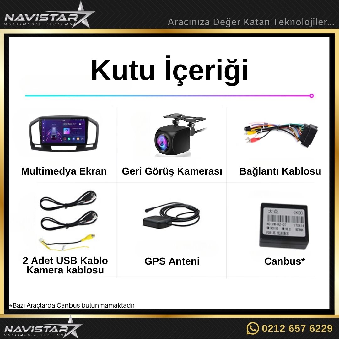 Opel İnsignia 2009-2013 Model 2+64GB Android 13 Kablosuz Carplay Navigasyon Multimedya Sistemi