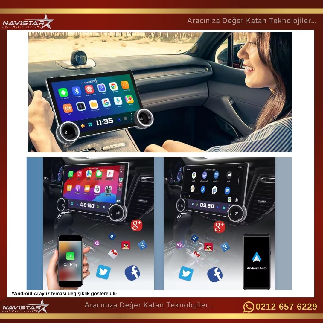 Seat ibiza 11.8" Dual Knob 4GB + 64GB 2008-2015 Model Android 13 Kablosuz Carplay Navigasyon Multimedya Sistemi
