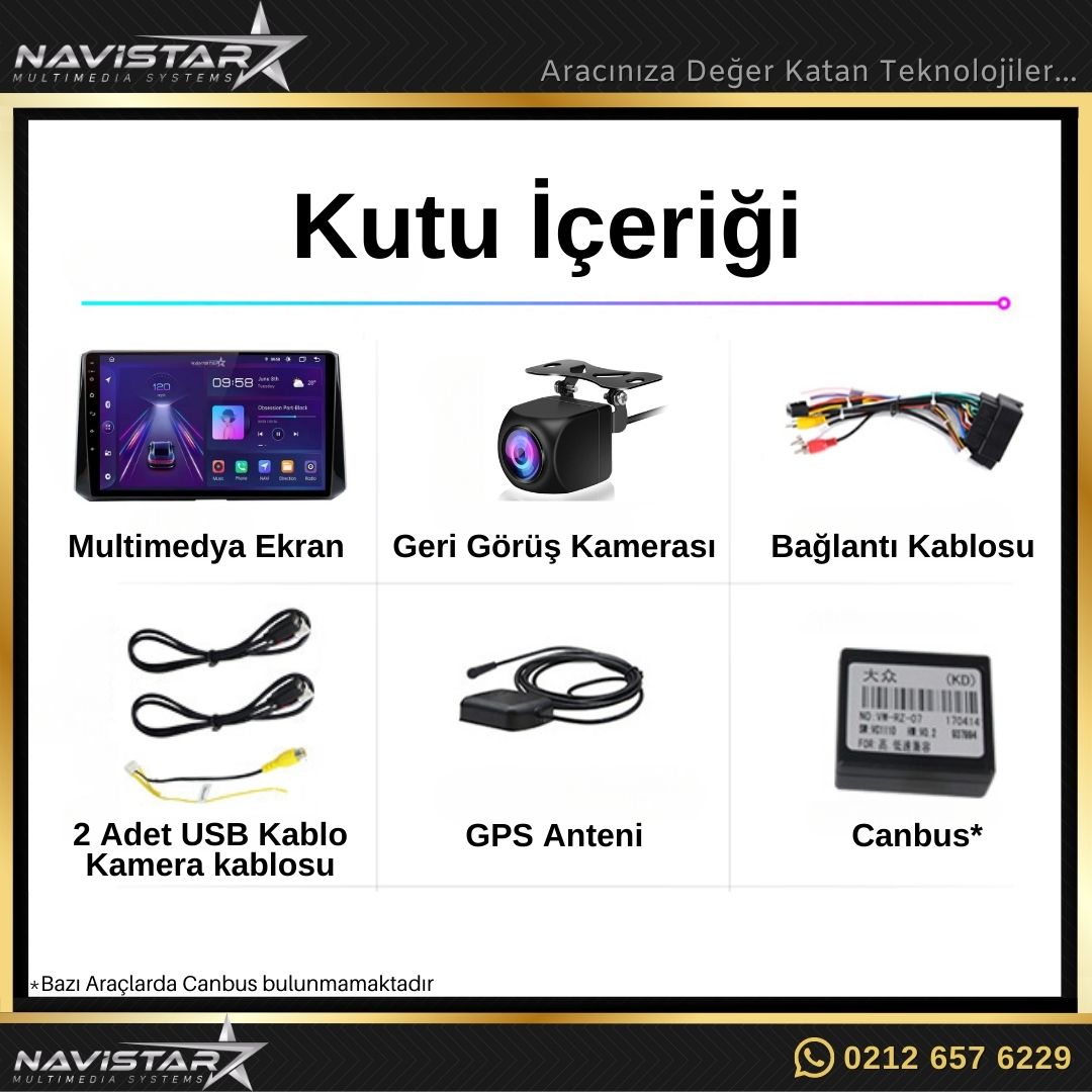 Toyota Corolla 2017-2020 Model 4GB + 64GB Android 13 Kablosuz Carplay Navigasyon Multimedya Sistemi