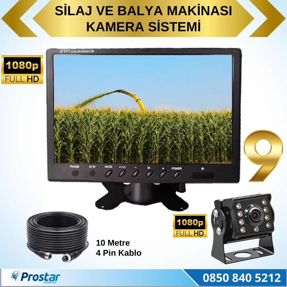 Traktör Balya Silaj Makinası Kamera Sistemi AHD 1080P Full HD Tak Kullan Pratik