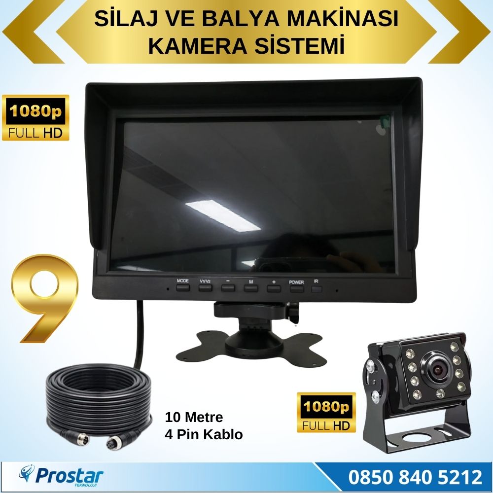 Traktör Balya Silaj Makinası Kamera Sistemi AHD 1080P Full HD Tak Kullan Pratik