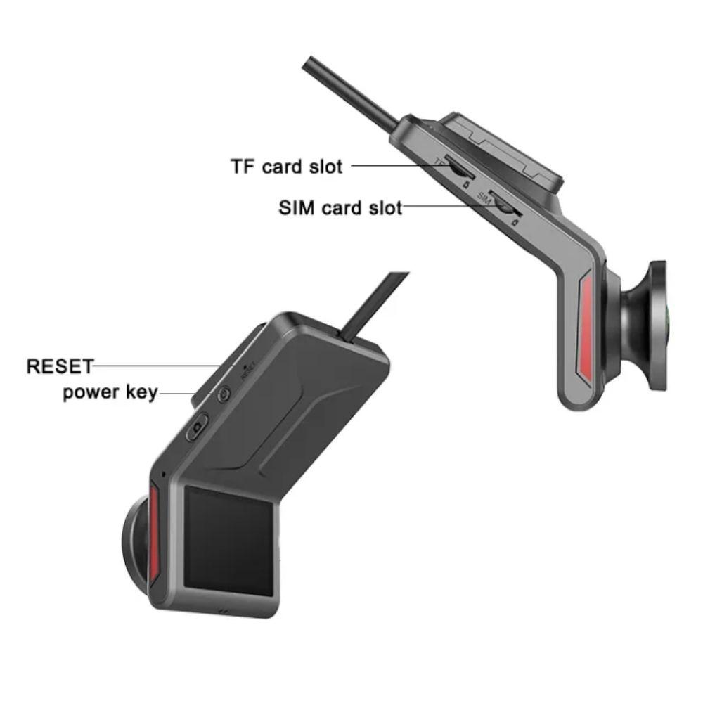 Uzaktan Canlı İzlemeli Sim Kartlı Gece Görüşlü FHD 1080p 4G GPS Takipli Araç Güvenlik Kamerası
