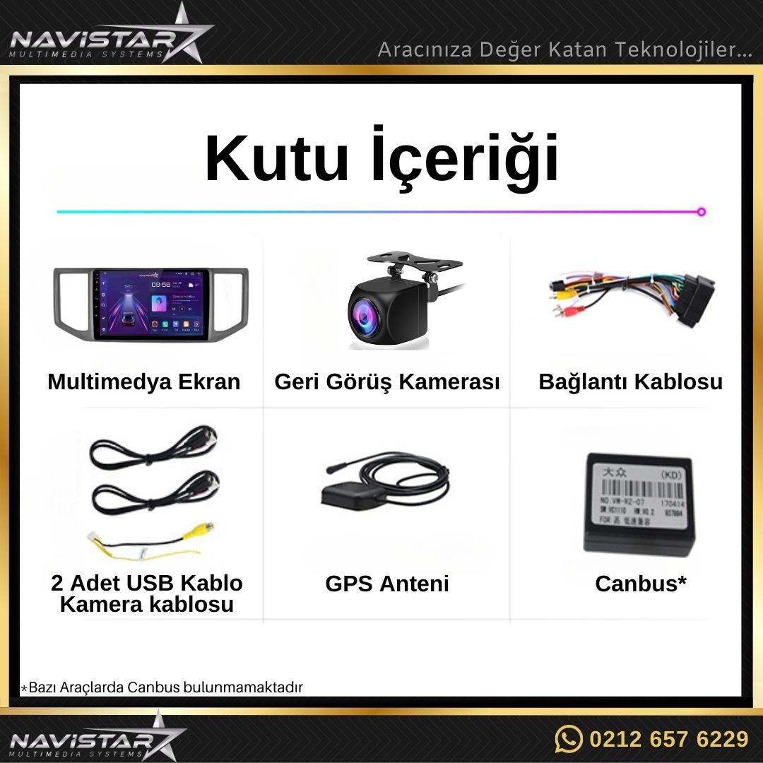 Volkswagen Crafter 2+64GB Android 13 Kablosuz Carplay 2017-2022 Navigasyon Multimedya Sistemi