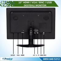 10.1" Büyük Ekranlı Hdmi  Vga  Bnc  Av  Usb Girişli Monitör