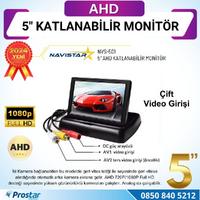 5" AHD Katlanabilir Monitör 1080P/720P/Analog destekli 