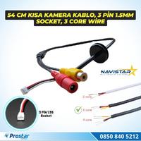 54 Cm Kısa RCA Kamera Kablosu 3 Pin 1.55 mm Socket,3 Core Wire