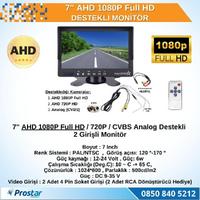 7" Ahd 1080P Full Hd Iki Kamera Girişli Monitör