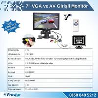 7" Vga Ve Av Girişli Araç Monitörü 