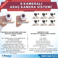 8 Kameralı Kayıtlı 1 Tb Hdd 9  Inç Ekranlı Uzaktan İzlemeli Tak Kullan Set