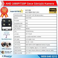 AHD 1080P/720P Orta Boy Gece Görüşlü 4 Pin Soketli Kamyon Tır Otobüs Kamerası