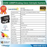 AHD 1080P/720P Büyük Gece Görüşlü RCA AV Soketli Kamyon Tır Otobüs Kamerası