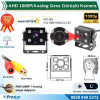 AHD 1080P/Analog Orta Boy Gece Görüşlü RCA AV Soketli Kamyon Tır Otobüs Kamerası