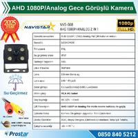 AHD 1080P/Analog Orta Boy Gece Görüşlü RCA AV Soketli Kamyon Tır Otobüs Kamerası