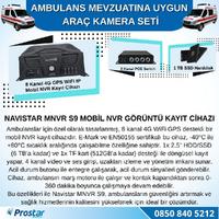 Ambulans Mevzuatına Uygun 2 Kameralı 8 Kanal Mobil NVR 1 TB 7 inç Monitörlü Tak Kullan Set