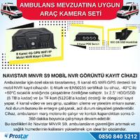 Ambulans Mevzuatına Uygun 2 Kameralı 8 Kanal Mobil NVR 500 GB 7 inç Monitörlü Tak Kullan Set