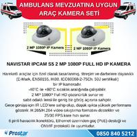 Ambulans Mevzuatına Uygun 2 Kameralı 8 Kanal Mobil NVR 500 GB 7 inç Monitörlü Tak Kullan Set