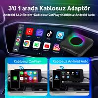 Carlinkit TBox Ambient Android 13, 8+128GB, Google PlayStore, Netflix, YouTube, Kablosuz/Wireless CarPlay & Android Auto SIM Kart Destekli SM6225 Chipset Android Box (IMEI Kayıtlı)