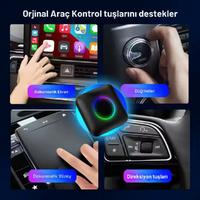 Carlinkit TBox Ambient Android 13, 8+128GB, Google PlayStore, Netflix, YouTube, Kablosuz/Wireless CarPlay & Android Auto SIM Kart Destekli SM6225 Chipset Android Box (IMEI Kayıtlı)