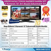 Mibzer için 4+1 Büyük Kameralı 10.36 inç Dokunmatik Monitör Beşe Bölen Kayıtlı 256 Gb Sd Kart Destekli