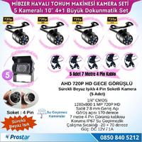 Mibzer için 4+1 Büyük Kameralı 10.36 inç Dokunmatik Monitör Beşe Bölen Kayıtlı 256 Gb Sd Kart Destekli