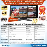 Mibzer için 5 Kameralı 10.36 inç Dokunmatik Monitör Beşe Bölen Kayıtlı 256 Gb Sd Kart Destekli