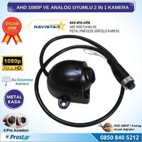Metal Mini Kasa AHD 1080P ve Analog Pal Çevirilebilir 4 Pin Starlight Gece Görüşlü Yön Ayarlanabilir Araç Kamerası