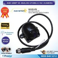 Metal Mini Kasa AHD 1080P ve Analog Pal Çevirilebilir 4 Pin Starlight Gece Görüşlü Yön Ayarlanabilir Araç Kamerası