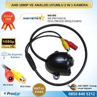 Metal Mini Kasa AHD 1080P ve Analog Pal Çevirilebilir Starlight Gece Görüşlü Yön Ayarlanabilir Araç Kamerası