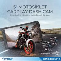 5 inç Carplay Motosiklet Kamera Seti 2K 1440P 2 Kameralı Wifi Bluetooth Lastik Basınç göstergeli