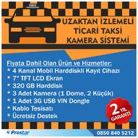 Ticari Taksiler Için Uzaktan İzlemeli Kamera Sistemi Seti