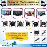 Tır ve Kamyon 10.36" Dokunmatik 4 kameralı 256 GB Destekli Kör Nokta Uyarı Sistemli Kamera Seti