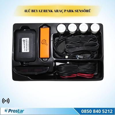 4 Gözlü Araç Park Sensörü - Beyaz 