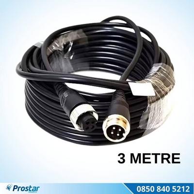 4 Pin Aviation Hazır Araç Kamera Kablosu 3 Metre