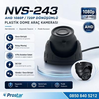 AHD 1080P/720P Dome Geniş Açılı IR Ledli Gece Görüşlü Araç Kamerası