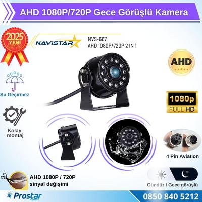 AHD 1080P/720P Yuvarlak tip Metal Kasa 11 Ledli Gece Görüşlü Kamera