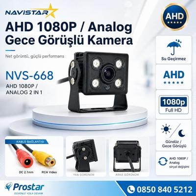 AHD 1080P/Analog Orta Boy Gece Görüşlü RCA AV Soketli Kamyon Tır Otobüs Kamerası