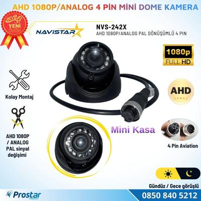 AHD 1080P/Analog Pal Dönüşümlü Plastik Metal Mini Dome Kamera