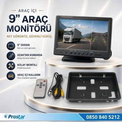 Araç Içi Monitör 9" Tft Lcd Büyük Ekran
