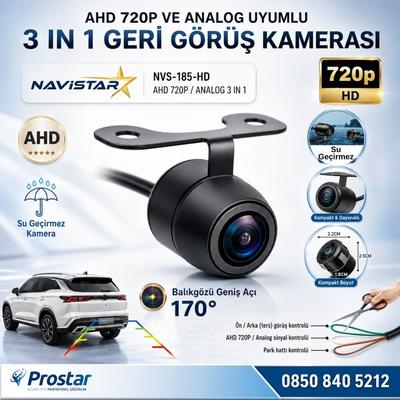 Balıkgözü Kelebek AHD 720P ve Analog Çevrilebilir 170 Derece Geniş Açılı Geri Görüş Kamerası