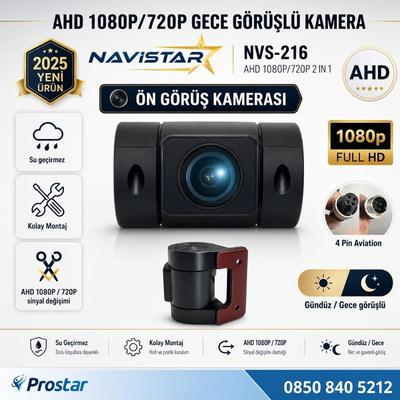Cama Yapışan Ön ve Kabin Görüş Kamerası AHD 1080P/720P 4 Pin aviation soket Kamera