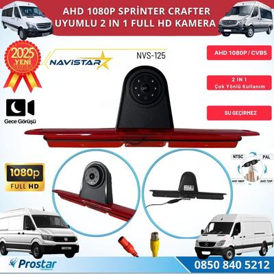 Mercedes Sprinter ve VW Crafter için Profesyonel AHD 1080P Geri görüş Kamerası