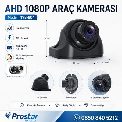 Navistar Ahd 1080P Full Hd Ayarlanabilir 4 Pin Starlight Gece Görüşlü Geri Görüş Kamerası