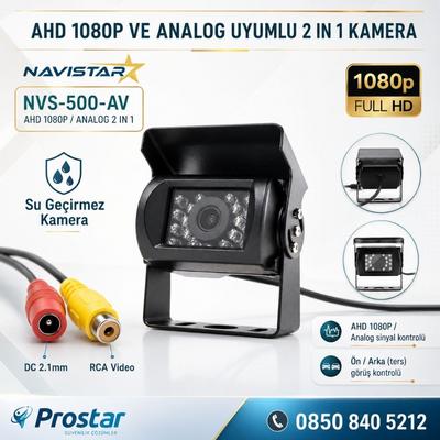 Şapkalı AHD 1080P ve Analog Pal Çevirilebilir Gece Görüşlü AV girişli Metal Ayaklı Full HD Kamera