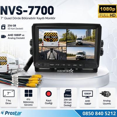 Servis Araçları Için 7 Inç Dörde Bölünebilir Kayıtlı 256 Gb Destekli Ekran