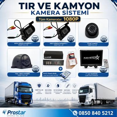 Tır Ve Kamyonlar Için Uzaktan İzlemeli 4 Kameralı 320 Gb Harddisk Kamera Seti