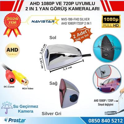 Yan Araç Kamerası AHD 1080P ve 720P Full HD Mini (Silver Gri) Özel Tasarım